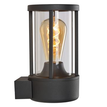 Lucide Lori væglampe med sensor E27 antracit IP44 